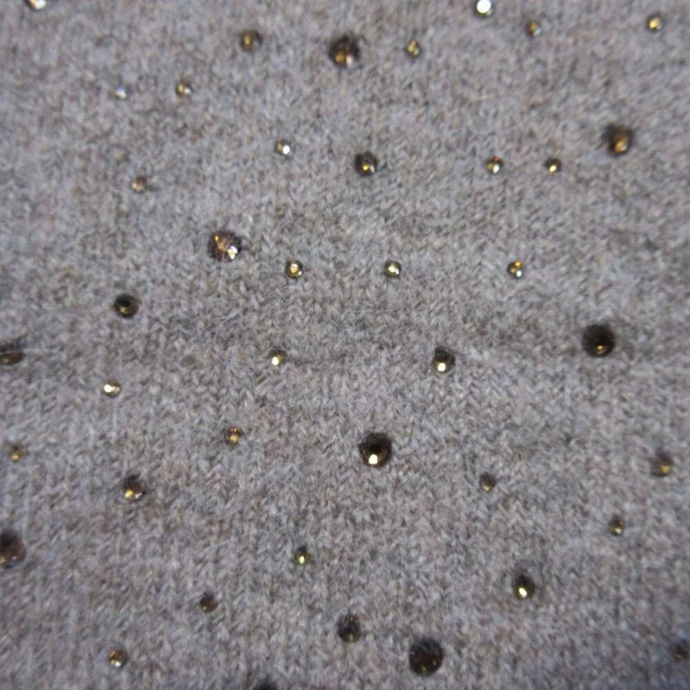 NWT J.Crew V-neck Cardigan in Umber Sparkle Crystals Supersoft Yarn Sweater S
